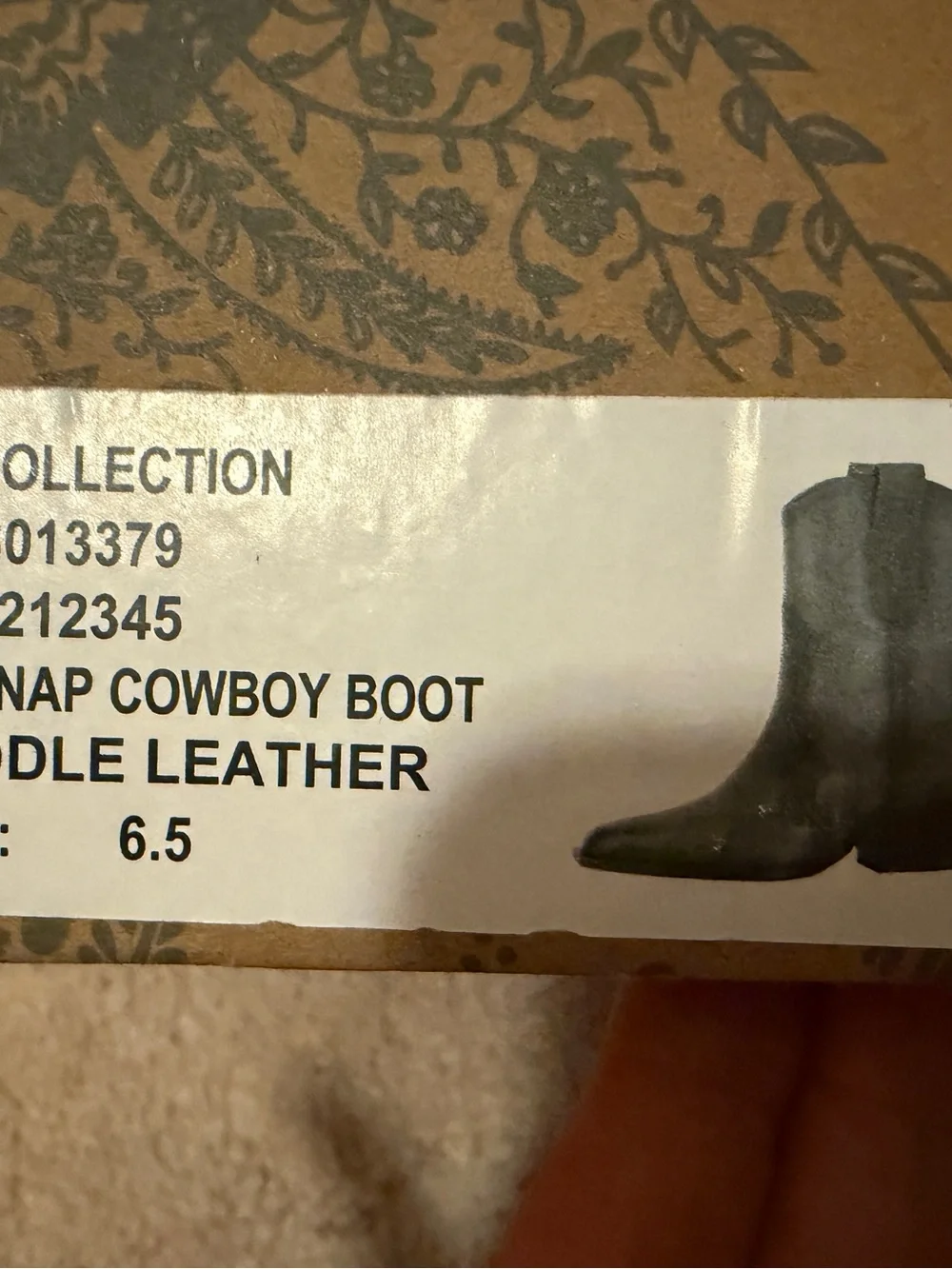 Free People Cat Nap Leather Cowboy Boots- NWT